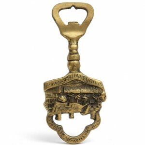 Vintage Ann Hathaway's Cottage Brass Bottle Opener - 5"